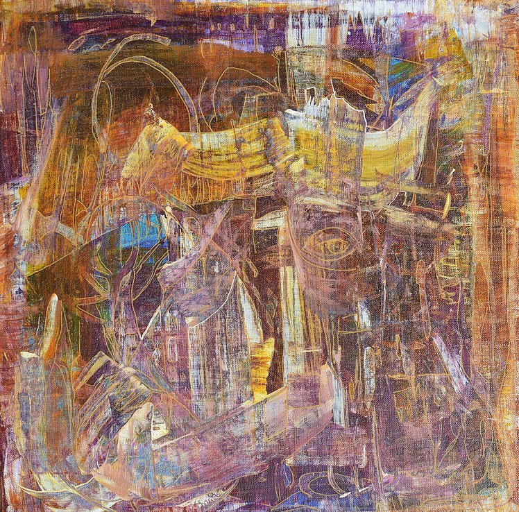 Aleksandra Durman 'Between The Lines' (Acrylics on Canvas 40 x 40 cm) 2014 'Between The Lines' (Acrylics on Canvas 40 x 40 cm) 2014