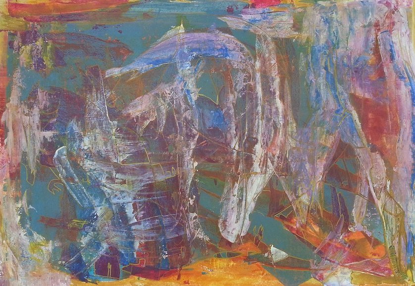 Aleksandra Durman 'Horses' (Screen Print & Acrylics on Paper 70 x 100 cm) 2014 'Horses' (Screen Print & Acrylics on Paper 70 x 100 cm) 2014