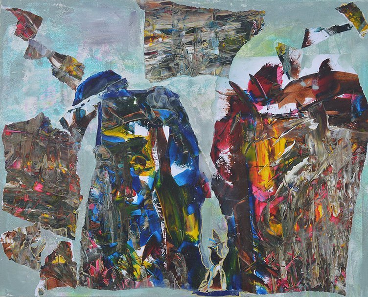 Aleksandra Durman 'London Diaries 11.11' (Acrylics & Paper on Canvas 40 x 50 cm) 2019 'London Diaries 11.11' (Acrylics & Paper on Canvas 40 x 50 cm) 2019