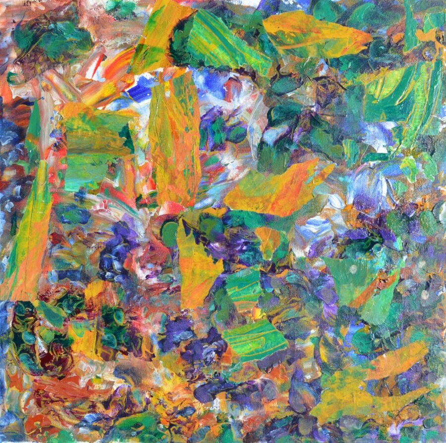 Aleksandra Durman 'Lovelace Garden' (Acrylics & Mixed Media on Canvas 50 x 50 cm) 2021