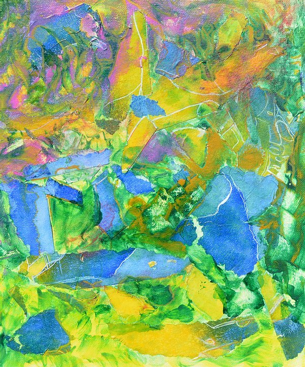 Aleksandra Durman 'Lustrous Winter' (Acrylics & Paper on Canvas 30 x 25 cm) 2020 'Lustrous Winter' (Acrylics & Paper on Canvas 30 x 25 cm) 2020