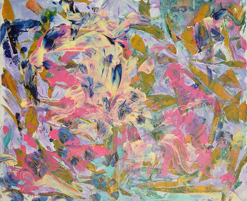 Aleksandra Durman 'Grasshopper Hug' (Acrylics on Canvas 50 x 60 cm) 2020 'Marbles' (Acrylics on Canvas 50 x 60 cm) 2020