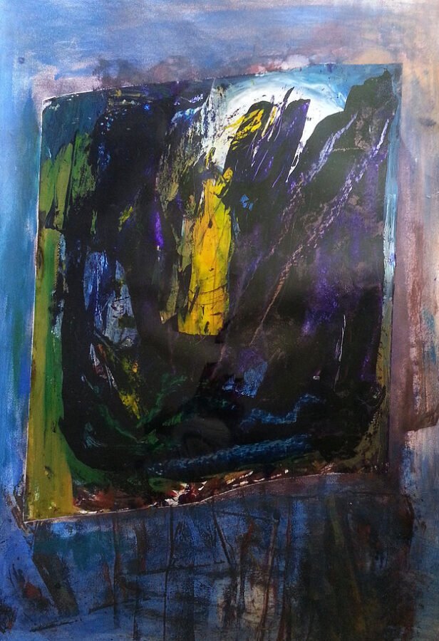 Aleksandra Durman 'Moonlight' (Acrylics Acetate & Printing Ink on Paper 100 x 70 cm) 2014 'Moonlight' (Acrylics Acetate & Printing Ink on Paper 100 x 70 cm) 2014