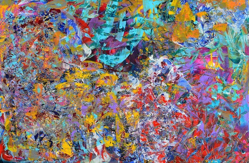 Aleksandra Durman 'Parachute Dream' (Acrylics on Canvas 100 x 150 cm) 2017