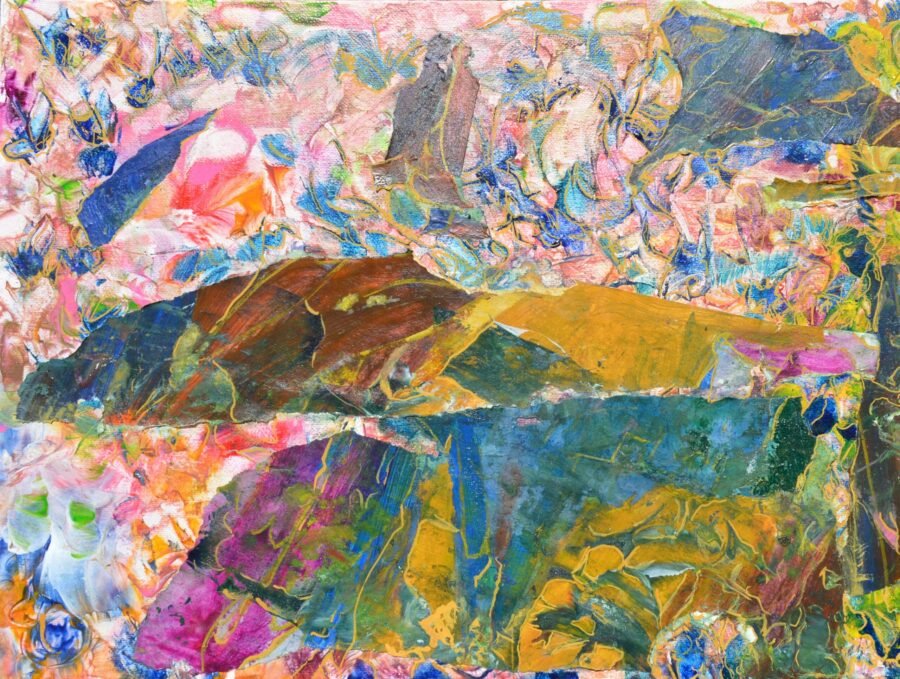 Aleksandra Durman 'Dancing On The Magic Carpet' (Acrylics & Mixed Media on Canvas 30 x 42 cm) 2021