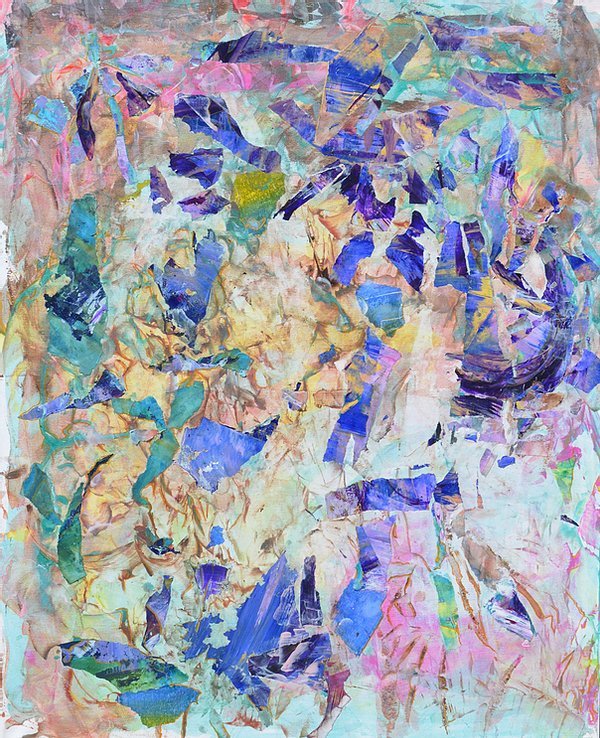 Aleksandra Durman 'River' (Acrylics & Paper on Canvas 80 x 60 cm) 2020 'River' (Acrylics & Paper on Canvas 80 x 60 cm) 2020