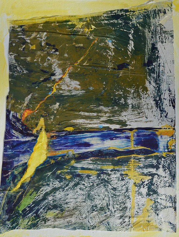 Aleksandra Durman 'Sleeping Sun' (Acrylics & Paper on Canvas 30 x 25 cm) 2020 'Sleeping Sun' (Acrylics & Paper on Canvas 30 x 25 cm) 2020