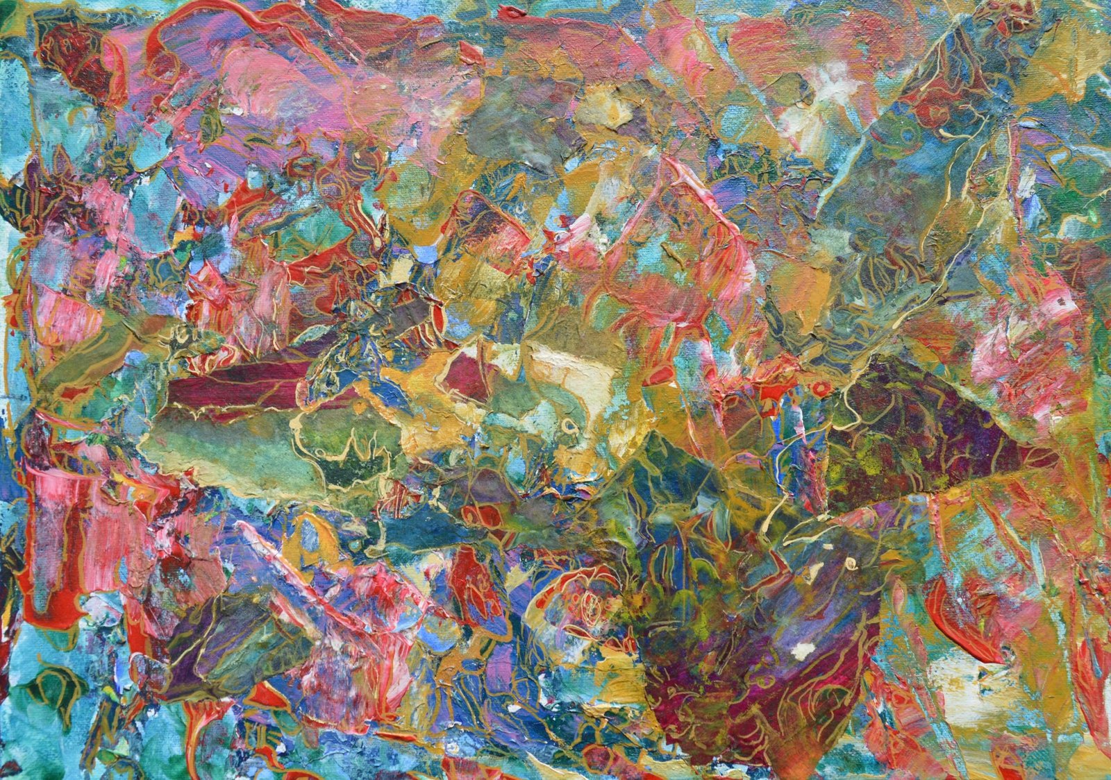 Aleksandra Durman 'New York Cartwheel' (Acrylics on Canvas 30 x 42 cm) 2021