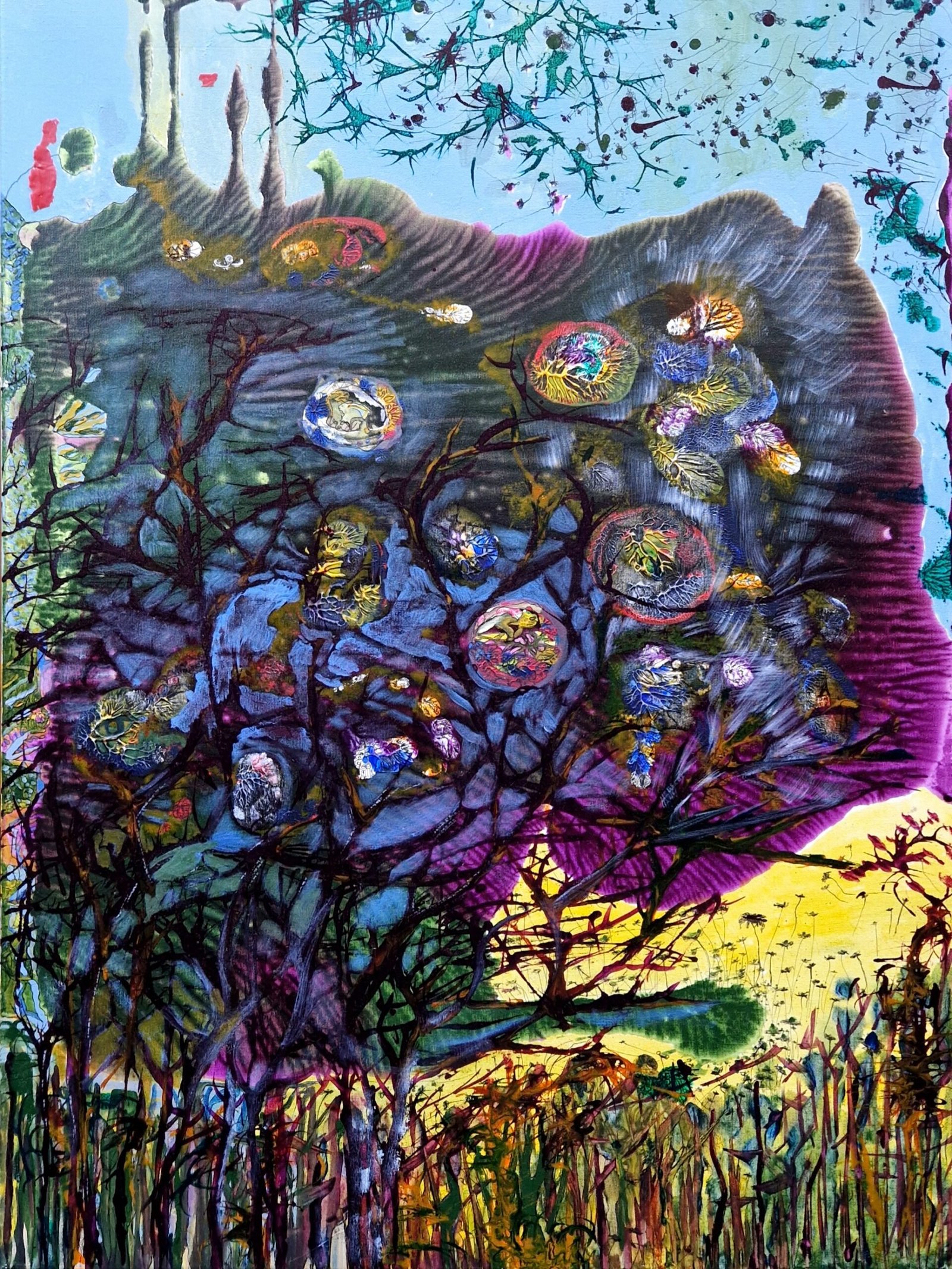 Aleksandra Durman - Painter Pallet Poet Planet (Acrylics on Canvas 80 x 60 cm) 2025